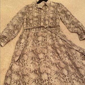 Elegant Snake Print Dress